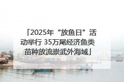 2025年“放鱼日”活动举行 35万尾经济鱼类苗种放流崇武外海域