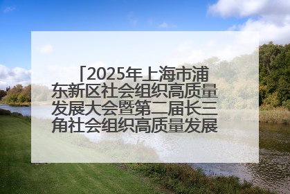 2025年上海市浦东新区社会组织高质量发展大会暨第二届长三角社会组织高质量发展峰会成功举办