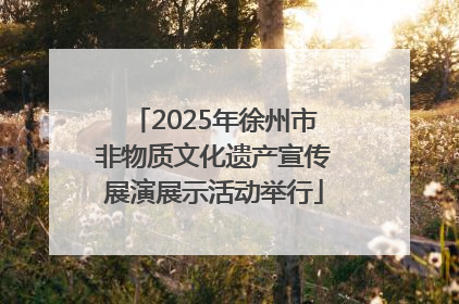 2025年徐州市非物质文化遗产宣传展演展示活动举行