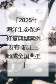 2025年海洋生态保护修复典型案例发布 浙江三地成全国典型