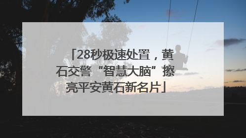 28秒极速处置，黄石交警“智慧大脑”擦亮平安黄石新名片