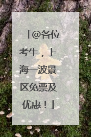 @各位考生，上海一波景区免票及优惠！