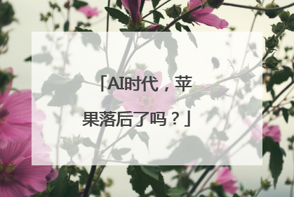 AI时代，苹果落后了吗？