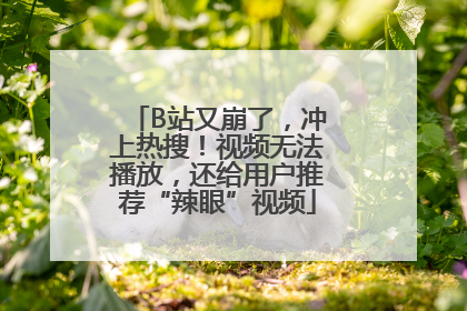 B站又崩了，冲上热搜！视频无法播放，还给用户推荐“辣眼”视频